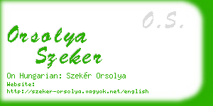 orsolya szeker business card
